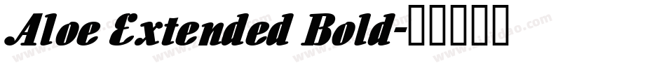 Aloe Extended Bold字体转换